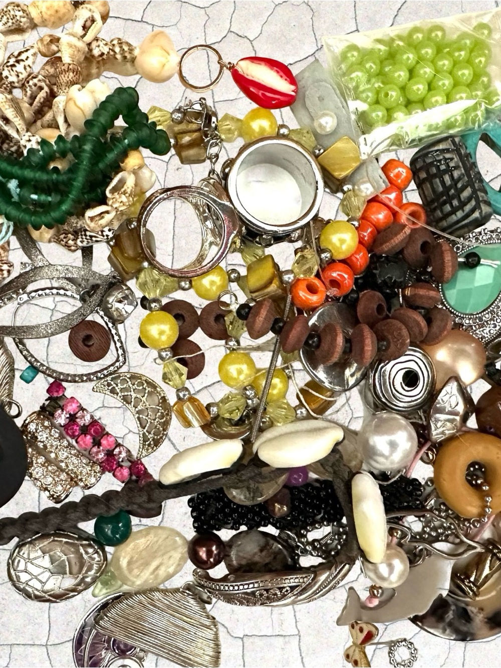 Mixed Bead & Charm Jewelry Lot - Multicolor, Craft, Destash, Upcycle, Create